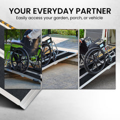 Kartrite Folding Aluminium Wheelchair Ramp 4FT Portable Mobility Access Ramp