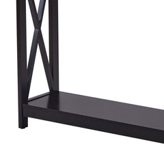 Sarantino Isla X-Frame Console Table in Black