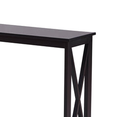 Sarantino Isla X-Frame Console Table in Black