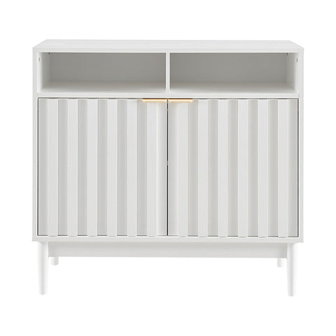 Sarantino Eleni 2-Door Sideboard Buffet Hallway Cabinet Storage Console Cupboard in White