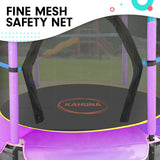 Kahuna 4.5ft Trampoline Round Free Safety Net Spring Pad Cover Mat Outdoor Blue Purple
