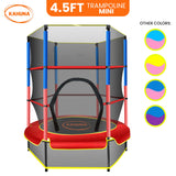 Kahuna 4.5ft Trampoline Round Free Safety Net Spring Pad Cover Mat Outdoor Red