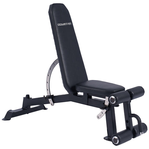 Powertrain Multi Workout Bench with Transport Wheels and Adjustable Backrest