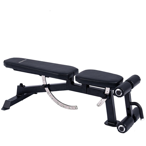 Powertrain Multi Workout Bench with Transport Wheels and Adjustable Backrest