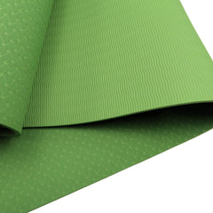Powertrain Dual Layer 6mm Yoga Mat | Olive | Non-slip Surface And Carry Strap For Ultimate Comfort And Portability