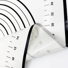 X Large Silicone Pastry Mat Thick Non Stick Baking Mat with Measurement 40*60 cm Fondant Mat Counter Mat Dough Rolling Mat Oven Liner Pie Crust Mat Red