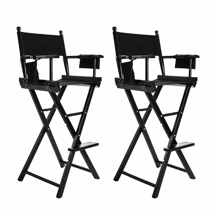 2X Director Movie Folding Tall Chair 76cm DARK HUMOR