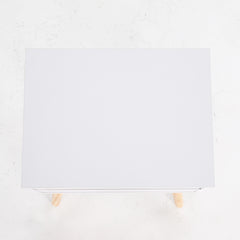 Bedside Table 2 Drawer Wood Leg Storage Cabinet Nightstand SUZY WHITE