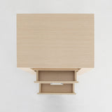 Bedside Table Side Storage Cabinet Nightstand Bedroom 2 Drawer 1 Shelf ZURI OAK