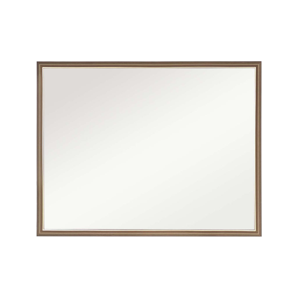 Wall Mirror Rectangular Frame Bathroom 70x90cm Antique Brown
