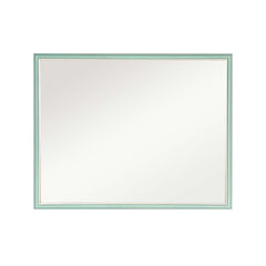 Wall Mirror Rectangular Frame Bathroom 70x90cm Turquoise