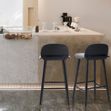 Wooden Bar Stool Dining Chair Ash Wood ELISE 65cm BLACK
