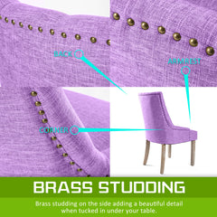 French Provincial Dining Chair Oak Leg AMOUR VIOLET