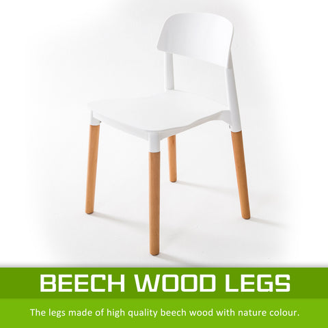 2X Retro Belloch Stackable Dining Cafe Chair WHITE