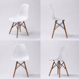 4X Retro Dining Cafe Chair DSW WHITE