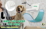 Dog Wrap Resuable Male L + 10X Diaper Booster Pads Disposable M