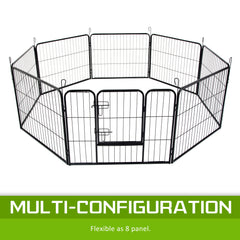 Pet Playpen Heavy Duty Foldable Dog Cage 8 Panel 31in with Cover