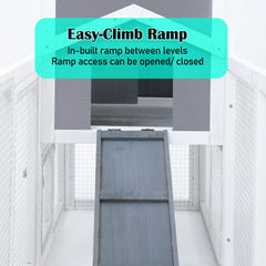 Rabbit Hutch Chicken Coop 147cm 2 Storey Pet Cage Run GRACIE