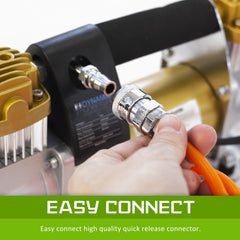 Portable Car Tyre Air Compressor Inflator 200L/MIN 12V GOLD