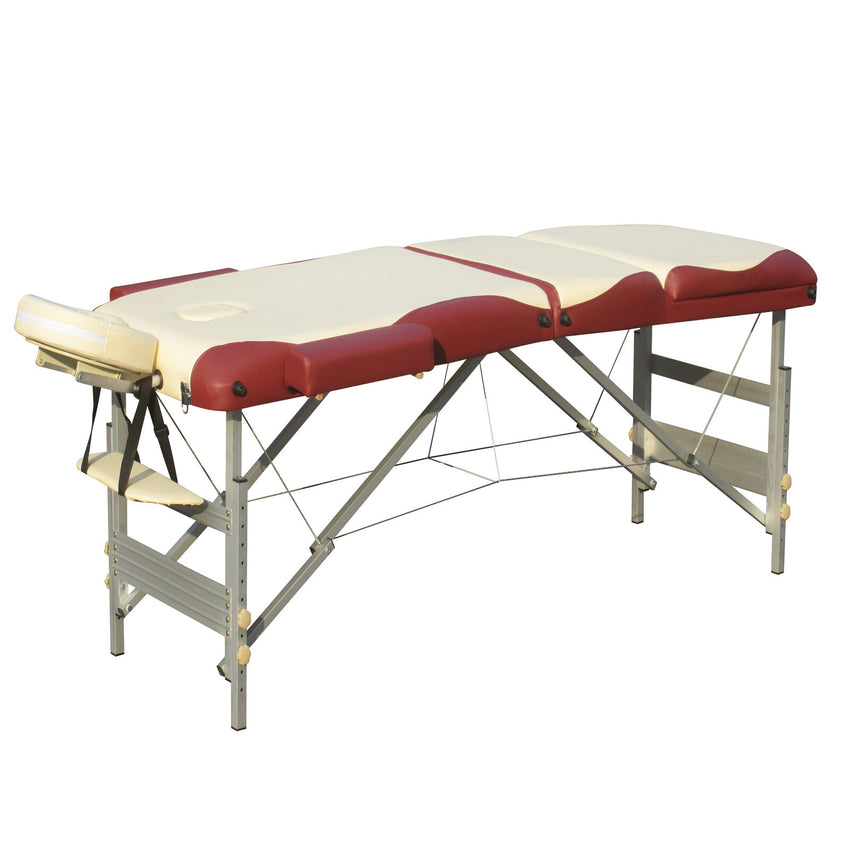 YES4HOMES 3 Fold 5 cm Thickness Foam Portable Aluminium Massage Table Massage Bed Beauty Therapy