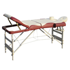 YES4HOMES 3 Fold 5 cm Thickness Foam Portable Aluminium Massage Table Massage Bed Beauty Therapy