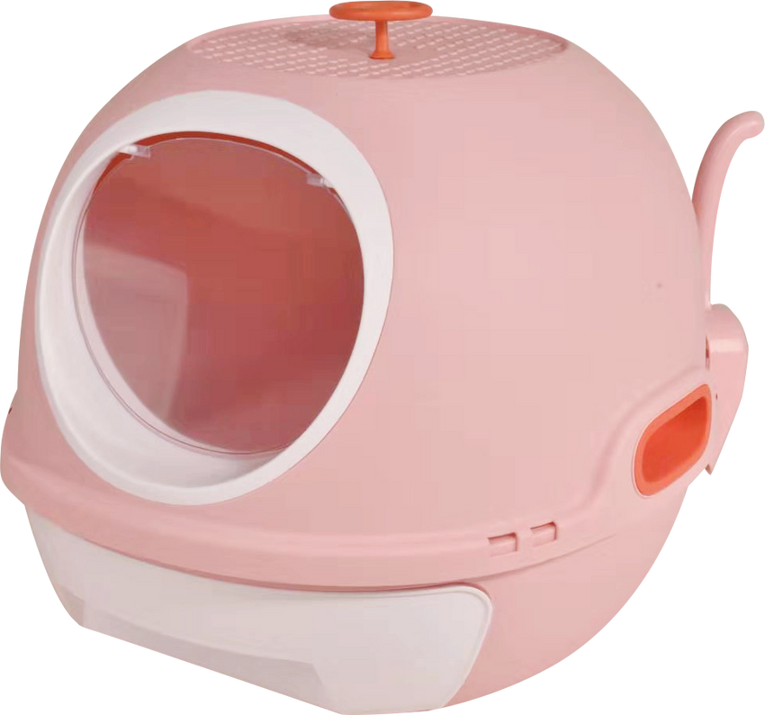 YES4PETS Hooded Cat Toilet Litter Box Tray House With Drawer and Scoop Pink