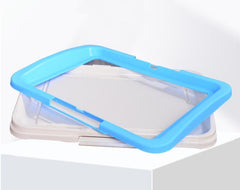 YES4PETS Large Portable Dog Potty Training Tray Pet Puppy Toilet Trays Loo Pad Mat Blue