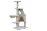 YES4PETS 120 cm Multi level Cat Kitten Scratching Post Tree-Beige