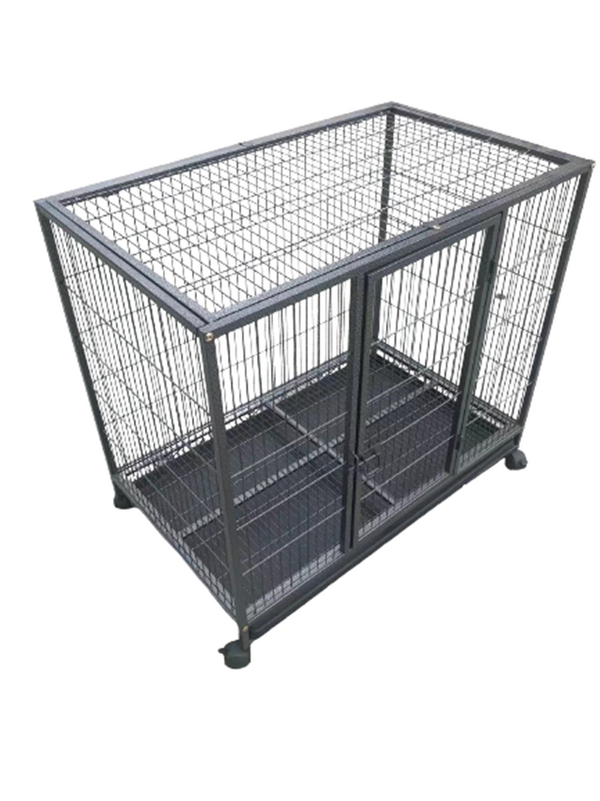 YES4PETS Medium Pet Dog Cat Bird Parrot Cage Metal Rabbit Crate Carrier Kennel Wheel & Tray