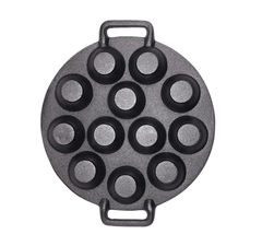 YES4HOMES 12 Holes Mini Cast Iron Cake Pan Mini Dutch Pancake Cake Pan