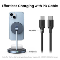 UGREEN 90668 2-in-1 Magnetic Wireless Charging Station