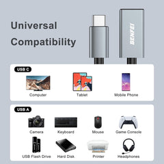 BENFEI 262GY-2P USB 3.0 USB-C to USB-A Adapter (2-pack)