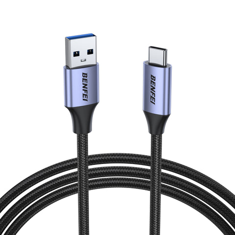 BENFEI 369GY 1M USB 3.0 to USB C Cable, 5Gbps High-Speed Data Sync & 3A Charging