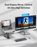 BENFEI 398GY TYPE-C 6-in-1 HDMI+USB-C(10G)+RJ45+2xUSB-A(10G)+PD