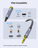 BENFEI 421GY 10M 3.5mm Male to Female AUX Extension Cable, TRRS 4-Pole Stereo Audio Jack Cord for Headphones, Microphone, Smartphones, PC, Laptop, Speakers