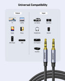 BENFEI 427GY 10M 3.5mm TRRS Male to Male Audio Cable, 4-Pole Stereo Mic Aux Cable, Nylon Braided Headphone Jack Cord