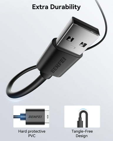 BENFEI 436BK-1M USB 2.0 Male to Micro USB Data Cable 1M