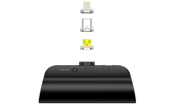 CHOETECH B660-BK 3000mAh Mini Power Bank with 3 Magnetic Connectors (Black)