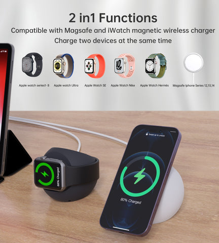 CHOETECH H050-W Magnetic Holder for iPhone 12/13/14 /15 Series and iWatch (White)