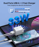 CHOETECH PD5006 33W Dual Port Wall Charger