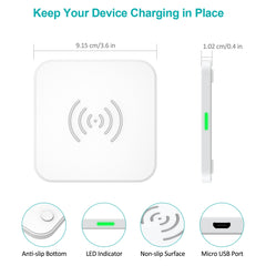 CHOETECH T511-S 10W/7.5W Fast Wireless Charger Pad (White)