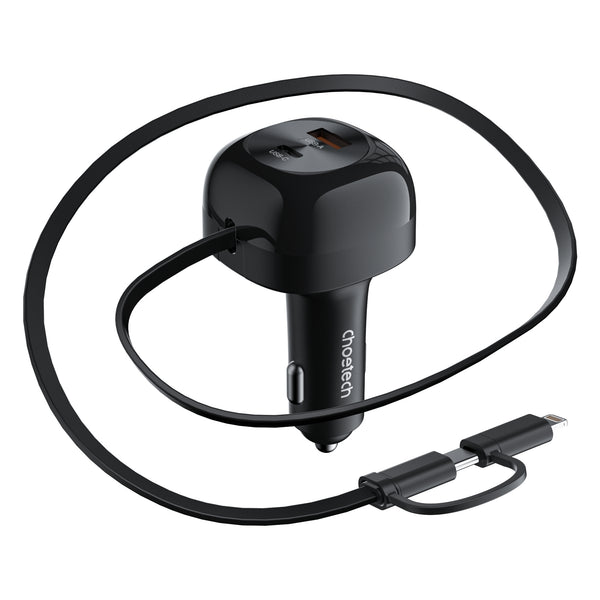 CHOETECH TC0036 PD45W USB-C+USB-A car charger with C+L Interface