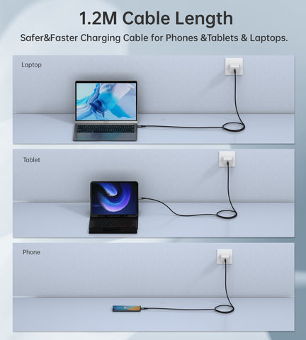 CHOETECH XCC-1042 Gen3.0 USB4.0 with 8K @ 60hz Video & Audio 240W USB-C to C Braided Cable 2M