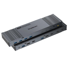 Simplecom KM490 HDMI and DisplayPort Dual Monitor KVM Switch for 2 Computers with 4-Port USB 3.0 Hub 5Gbps 8K@60Hz