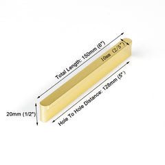 Solid Zinc Furniture Kitchen Bathroom Cabinet Handles Drawer Bar Handle Pull Knob Gold 128mm