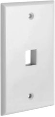 1 Port QuickPort outlet Wall Plate face plate, Single Gang White