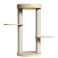 Whisker Wonderland Premium Eco Bamboo Cat Tree Small - Natural Bamboo Structure, Safe & Stable, Multi-Functional Cat Furniture, Climbing & Scratching