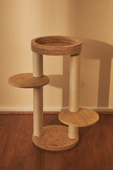 Whisker Wonderland Premium Eco Bamboo Cat Tree Small - Natural Bamboo Structure, Safe & Stable, Multi-Functional Cat Furniture, Climbing & Scratching