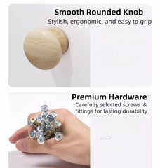 White Nightstand Security Drawer Open Shelf Storage Tray Wooden Knob Minimalist