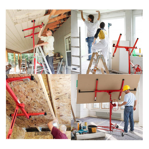 16FT Drywall Gyprock Panel Lifter Plaster Board Sheet Hoist Lift Plasterboard